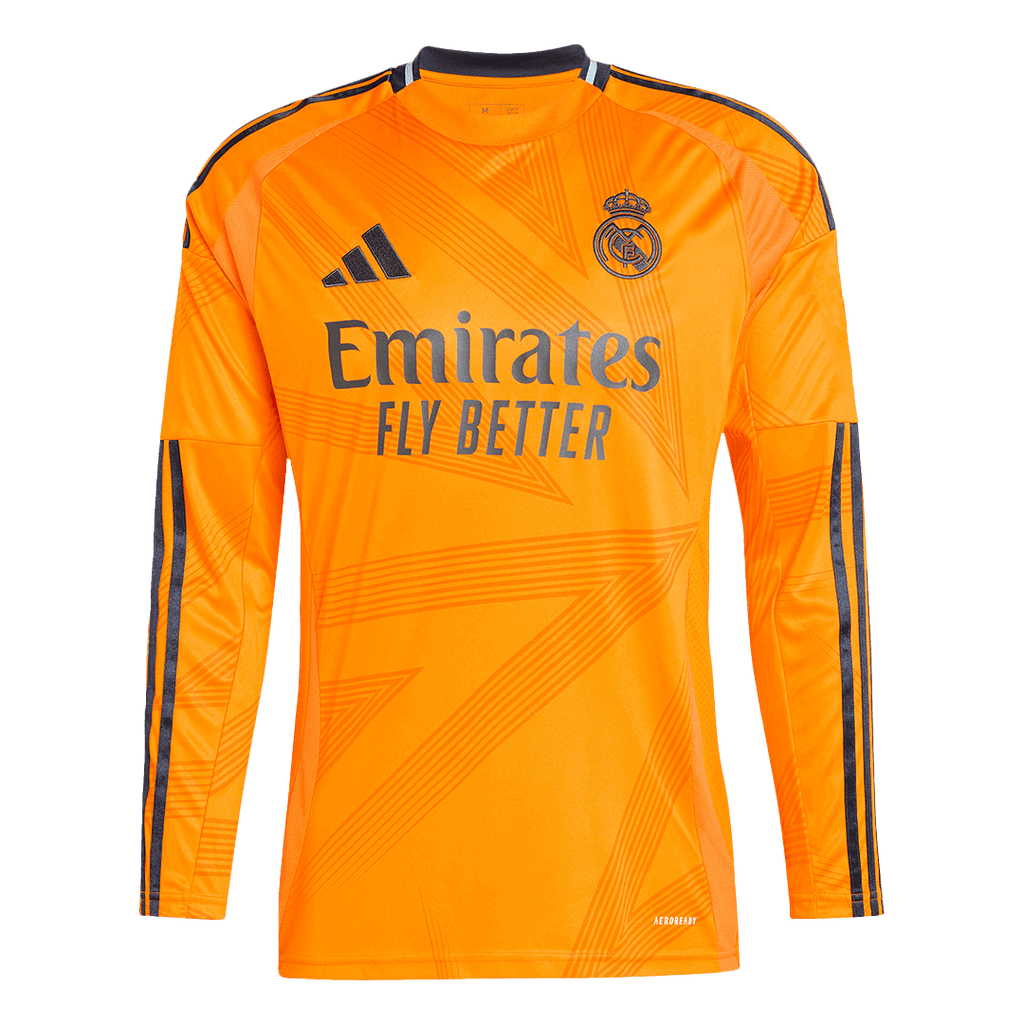 Real Madrid Extérieur Maillot Manches Longues 2024/25 Grande Taille