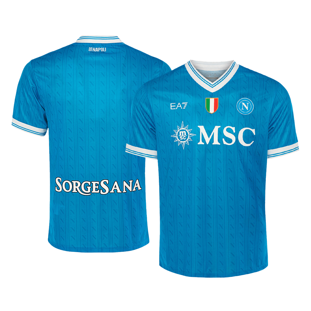 Napoli Domicile Maillot 2025/26 Bleu Grande Taille