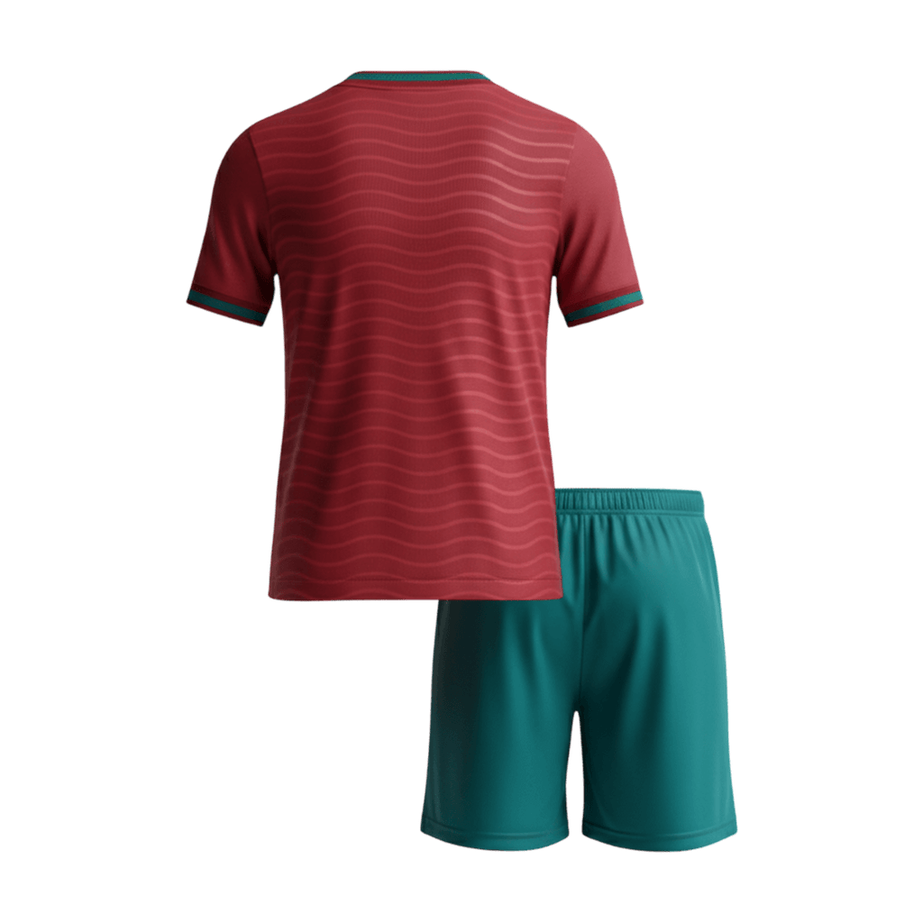 Portugal Domicile Maillot Kit Coupe du Monde 2026 Junior Rouge