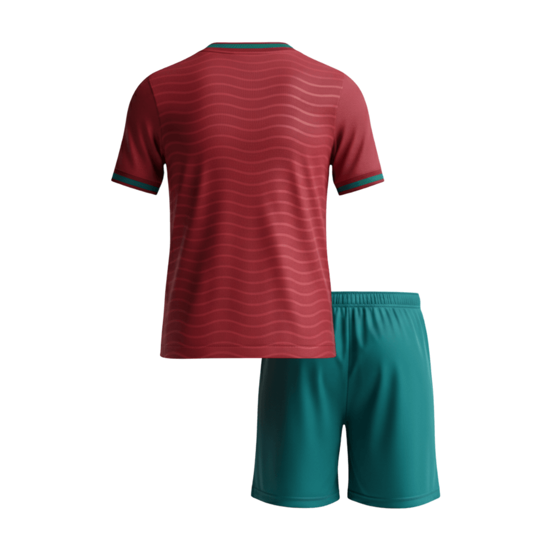 Portugal Domicile Maillot Kit Coupe du Monde 2026 Junior Rouge