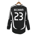 BECKHAM #23 Retro Real Madrid Extérieur Maillot Manches Longues 2006/07