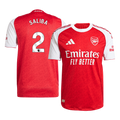 SALIBA #2 Arsenal Domicile Maillot 2025/26 Rouge Authentique