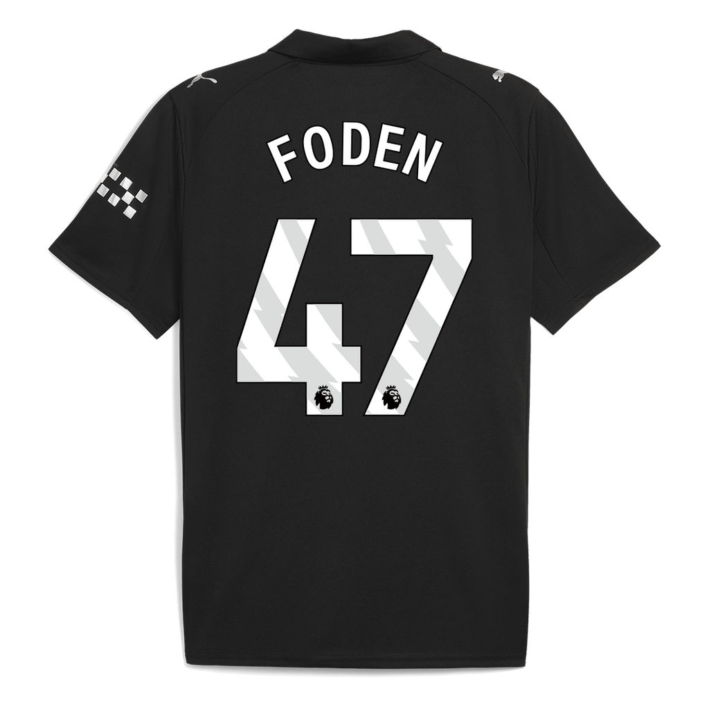 FODEN #47 Manchester City Extérieur Maillot 2025/26 Noir