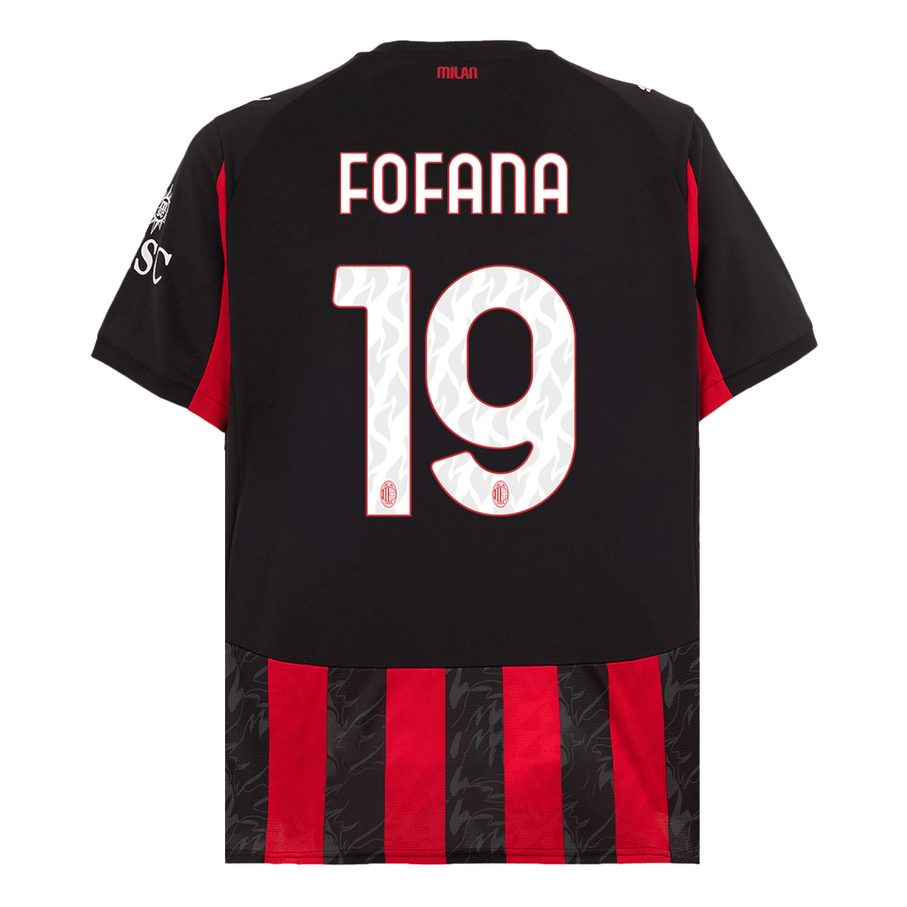 FOFANA #19 AC Milan Domicile Maillot 2025/26 Red&Black - Super