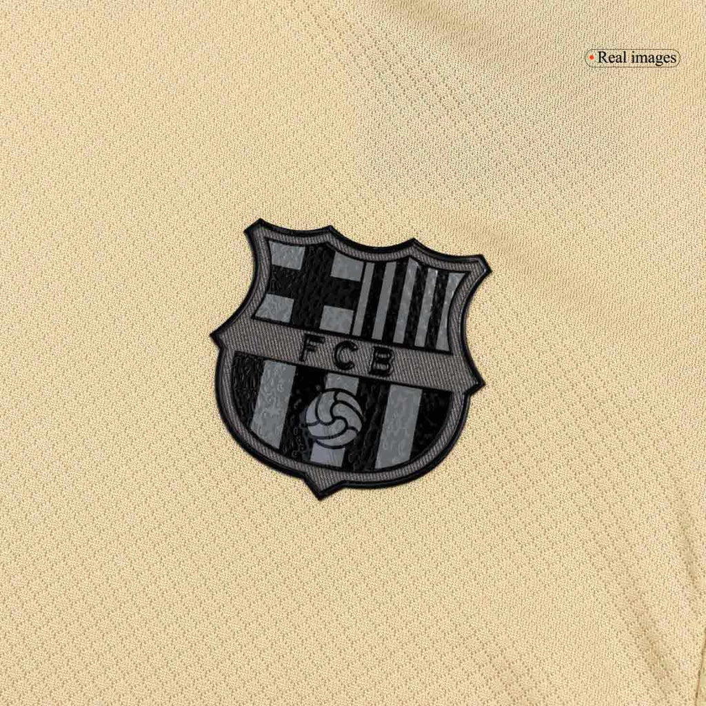 Barcelone Extérieur Maillot Kit 2025/26 Enfant Jaune&Noir