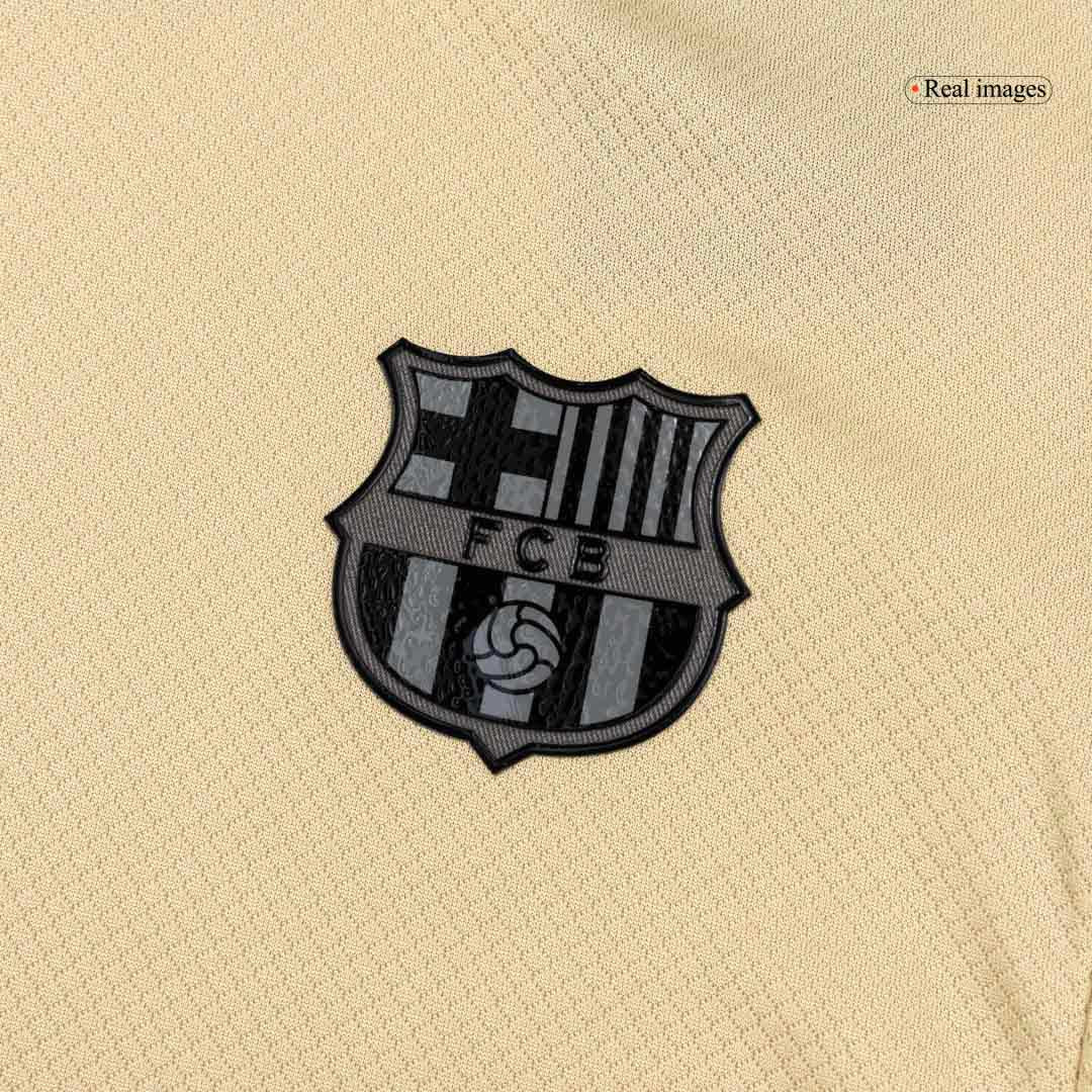 Barcelone Extérieur Maillot Kit 2025/26 Enfant Jaune&Noir