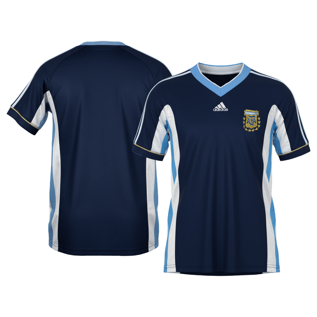 Retro Argentine Extérieur Maillot 1998 Bleu marine