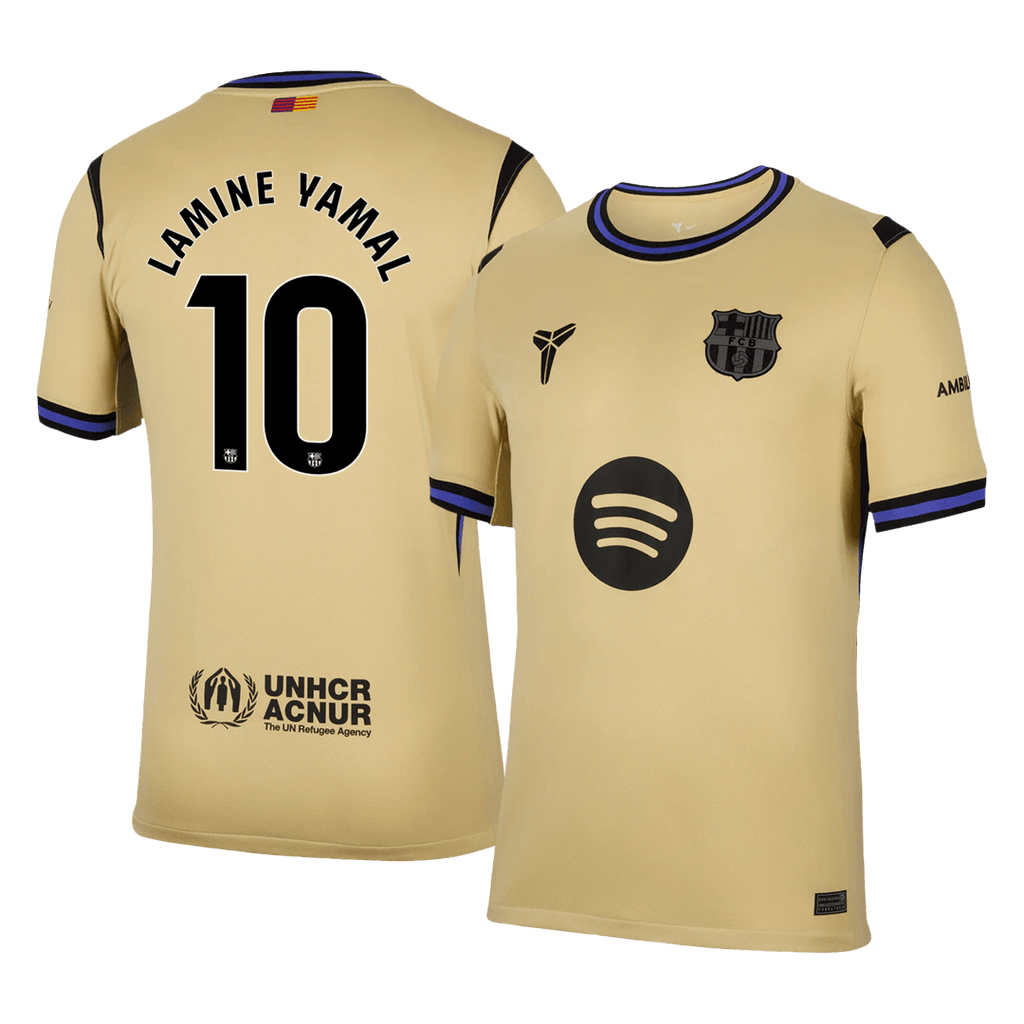 LAMINE YAMAL #10 Barcelone Extérieur Maillot 2025/26 Jaune