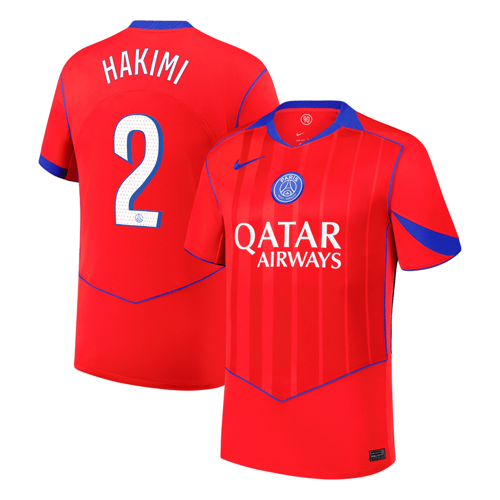 HAKIMI #2 Les Paris Third Maillot 2025/26 Rouge