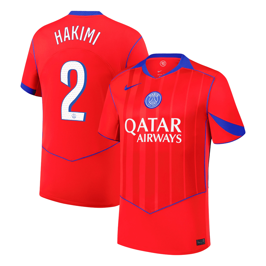 HAKIMI #2 Les Paris Third Maillot 2025/26 Rouge