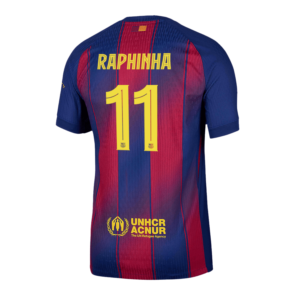 RAPHINHA #11 Barcelone Domicile Maillot 2025/26 Authentique - UCL