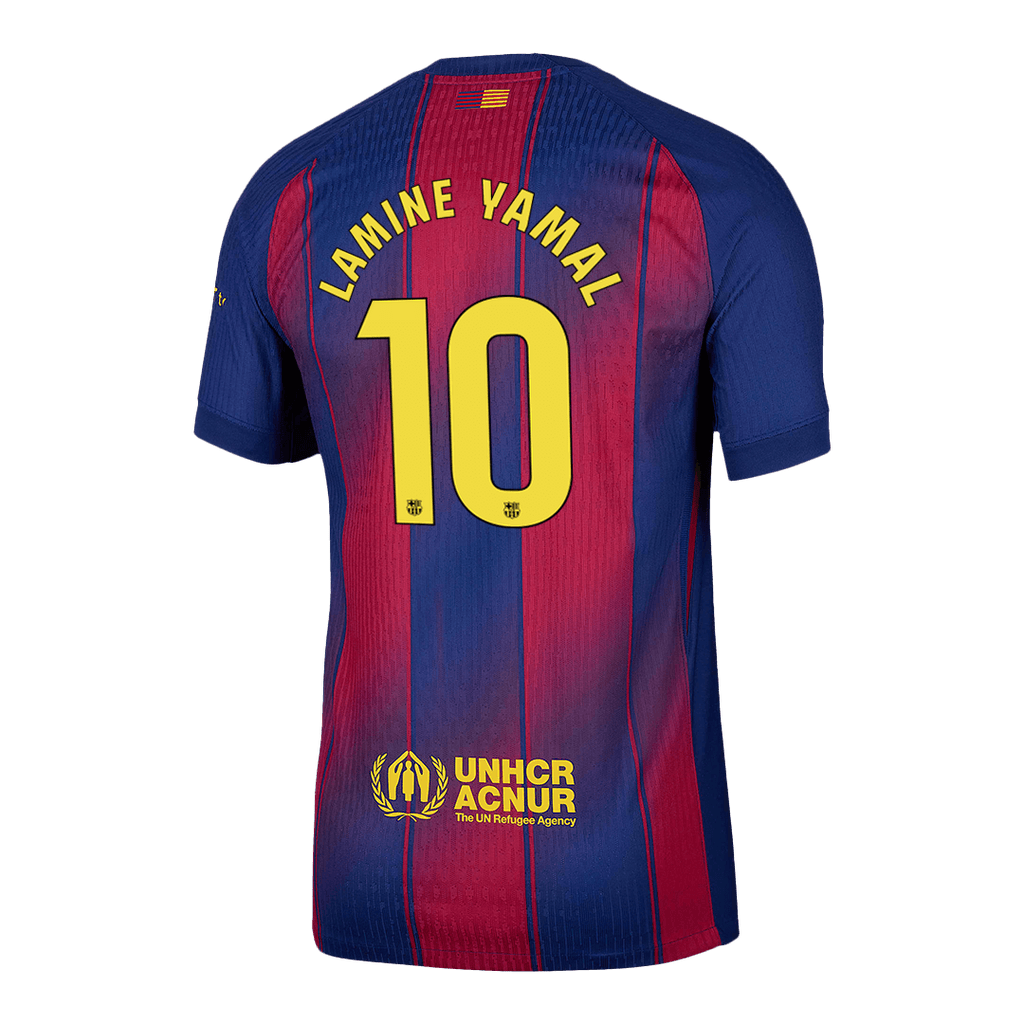LAMINE YAMAL #10 Barcelone Domicile Maillot 2025/26 Authentique