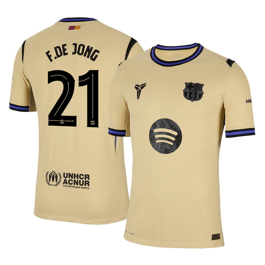 F.DE JONG #21 Barcelone Extérieur Maillot 2025/26 Authentique - UCL