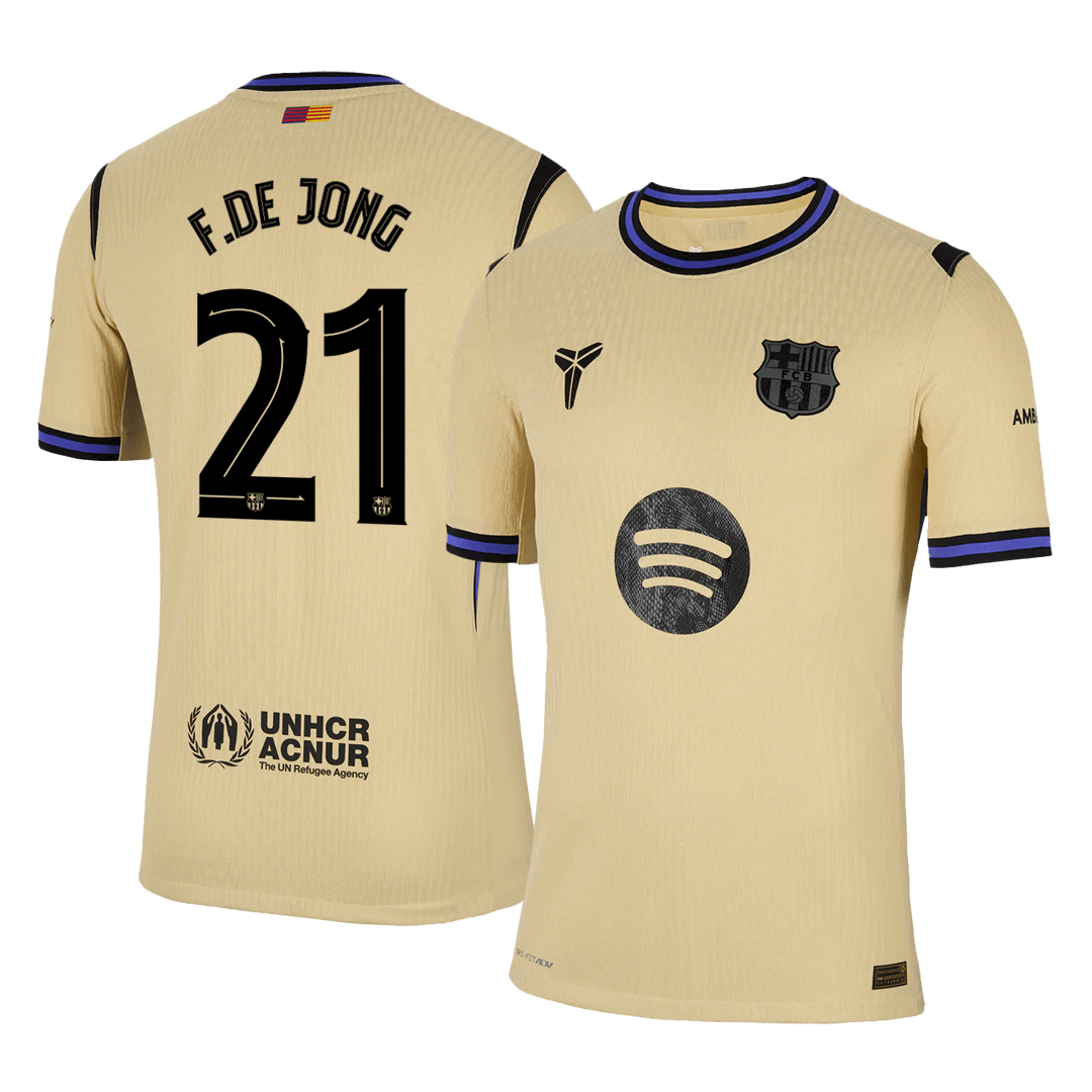 F.DE JONG #21 Barcelone Extérieur Maillot 2025/26 Authentique - UCL