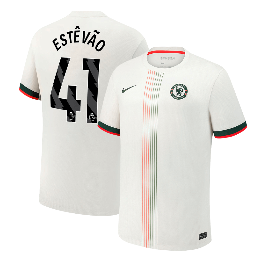 ESTÊVÃO #41 Chelsea Extérieur Maillot 2025/26 Blanc