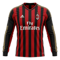 Retro AC Milan Domicile Maillot Manches Longues 2013/14 Rouge&Noir