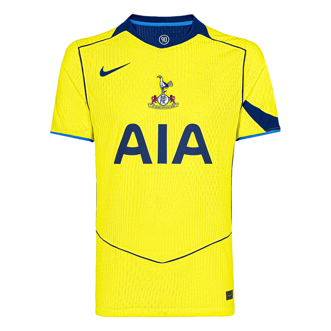 Tottenham Hotspur Third Maillot 2025/26 Jaune Joueur