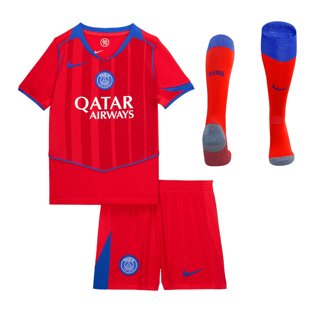 Les Paris Third Maillot Kit 2025/26 Enfant Rouge