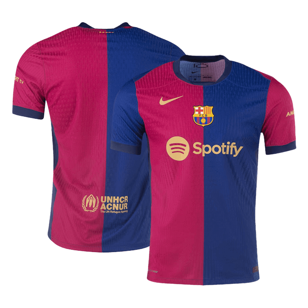 LAMINE YAMAL #19 Barcelone Domicile Maillot 2024/25 Authentique - UCL