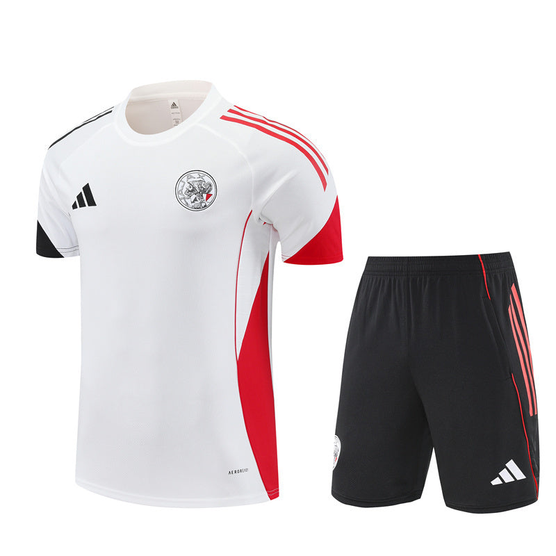 Ensemble Maillot Short Ajax Amsterdam Enfant 2025 2026 Blanc
