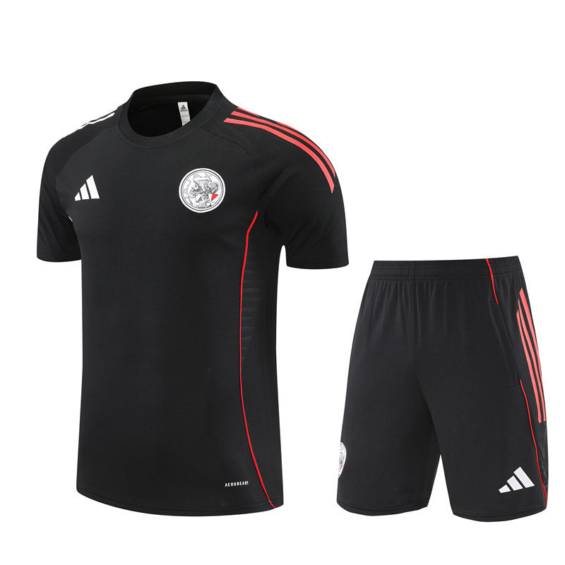 Ensemble Maillot Short Ajax Amsterdam Enfant 2025 2026 Noir