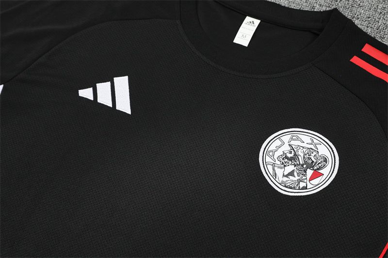 Ensemble Maillot Short Ajax Amsterdam Enfant 2025 2026 Noir