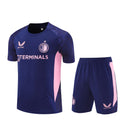 Ensemble Maillot Short FeyenoorD Enfant 2025 2026 Bleu Rose