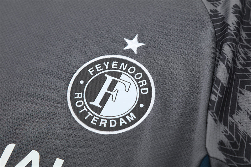 Ensemble Maillot Short Feyenoord Enfant 2025 2026 Gris