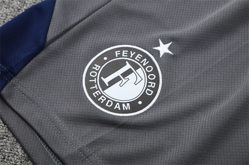 Ensemble Maillot Short Feyenoord Enfant 2025 2026 Gris