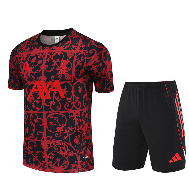 Ensemble Maillot Short Liverpool Homme 2025 2026 Rouge Camouflage