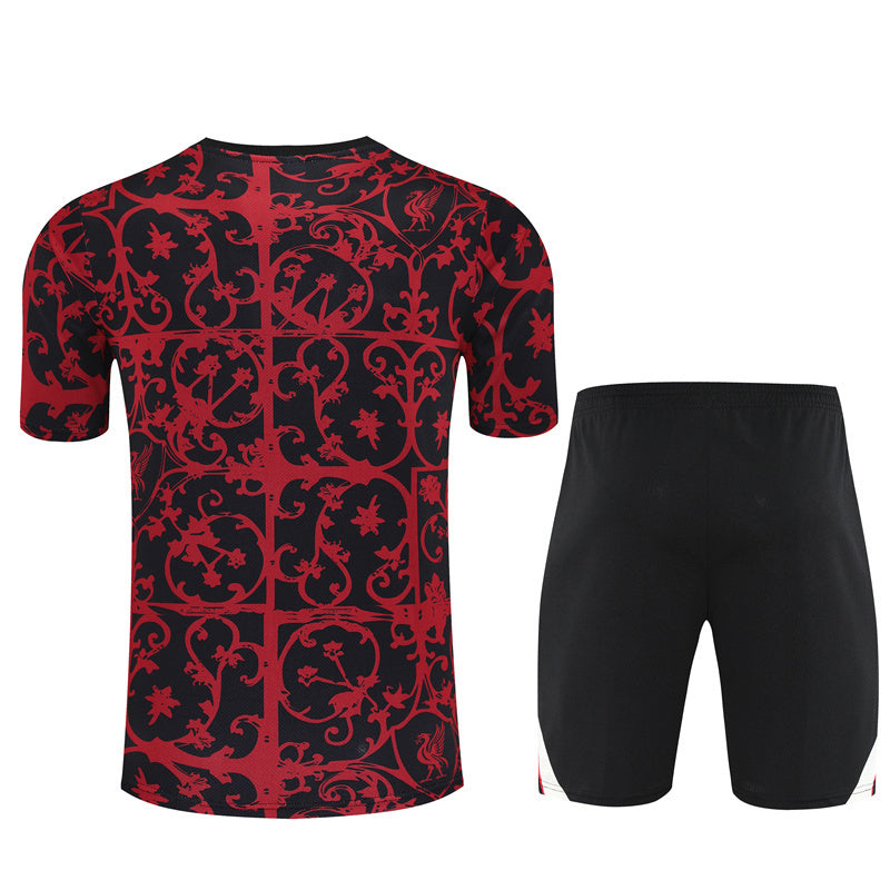 Ensemble Maillot Short Liverpool Homme 2025 2026 Rouge Camouflage