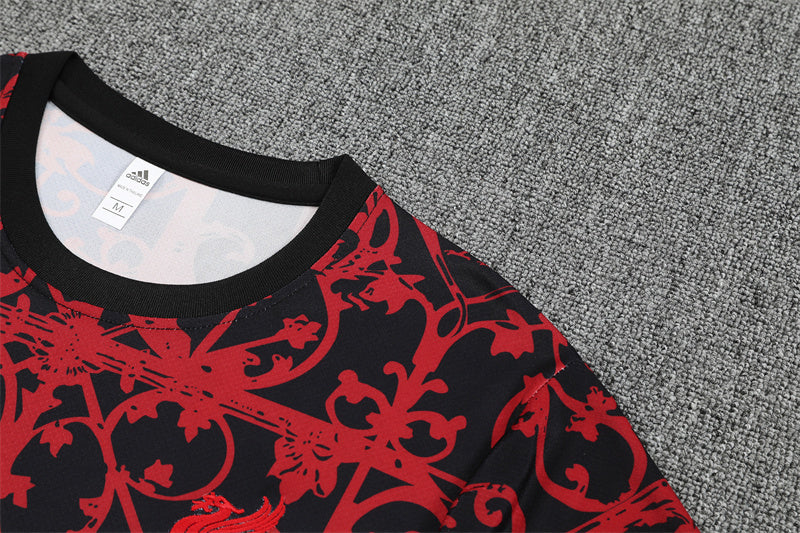 Ensemble Maillot Short Liverpool Homme 2025 2026 Rouge Camouflage