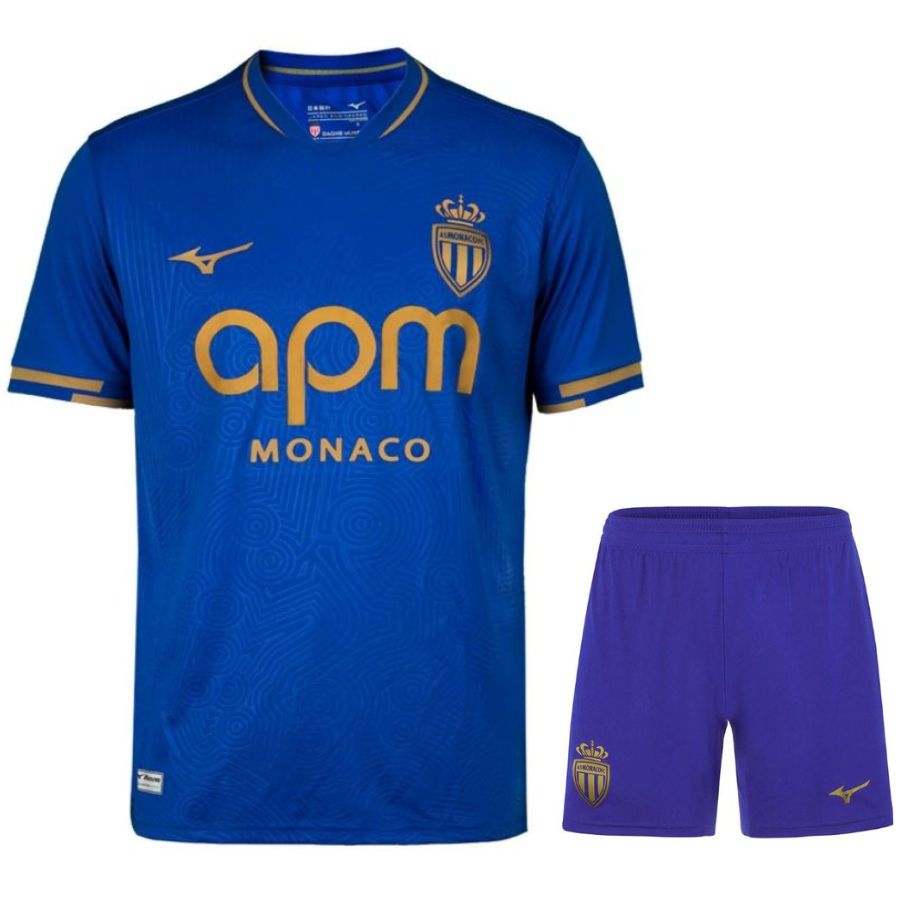 Maillot AS Monaco Enfant Extérieur 2025 2026 Bleu | Foot Sport