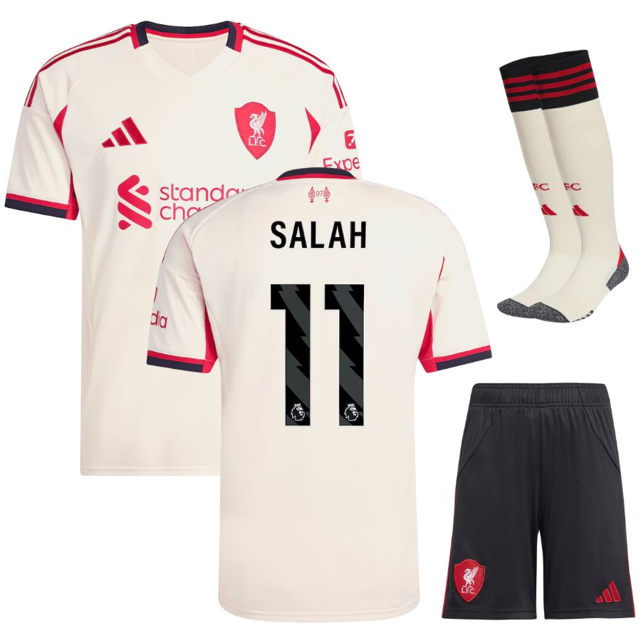 Maillot Kit Enfant Liverpool Extérieur 2025 2026 Blanc