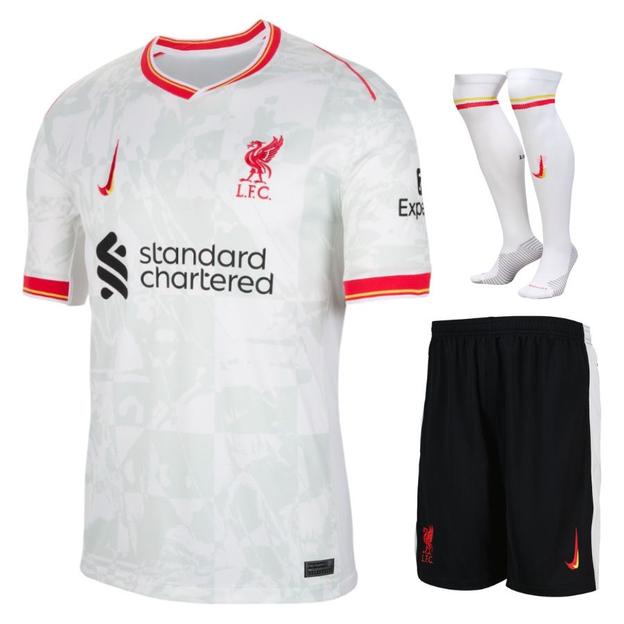 Maillot Kit Enfant Third Liverpool 2024 2025 Blanc