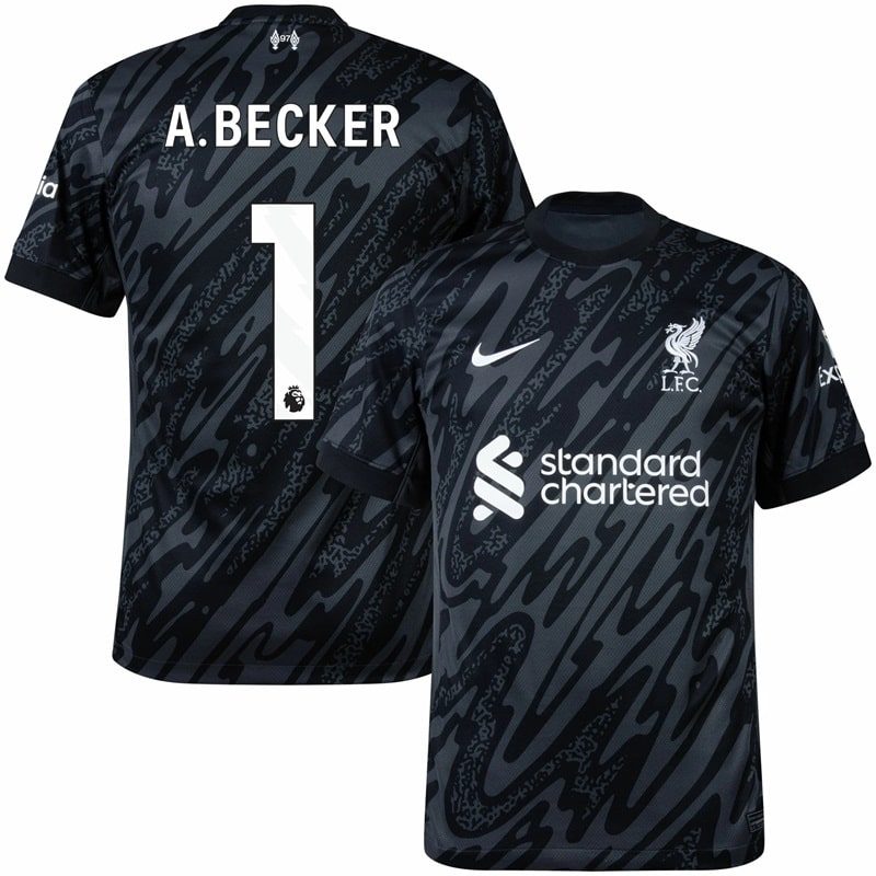 Maillot Liverpool A.Becker Gardien Domicile Homme 2024 2025 Noir