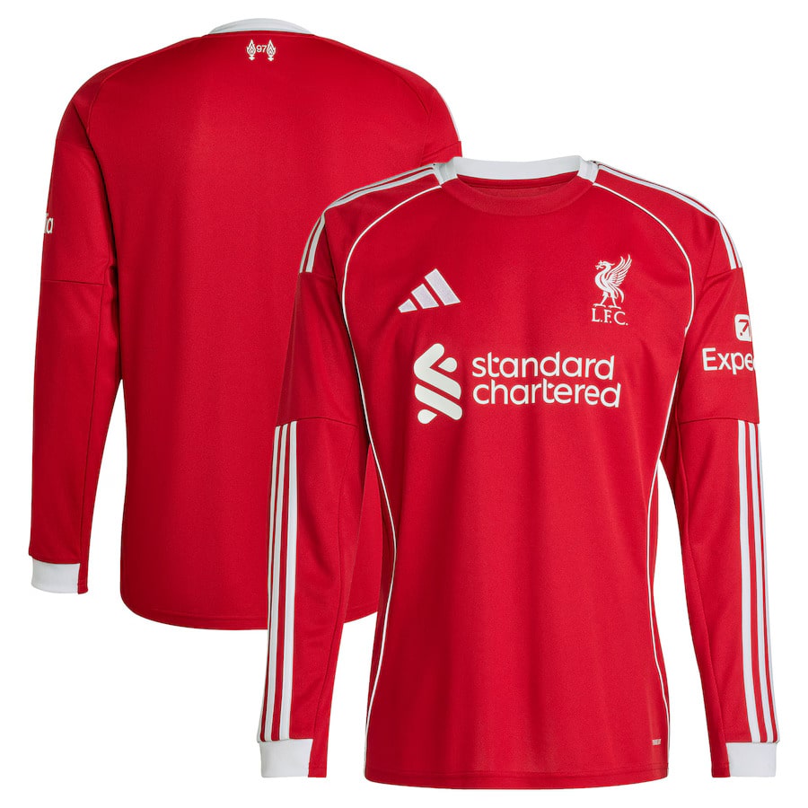 Maillot Liverpool Manches Longues Homme Domicile 2025 2026