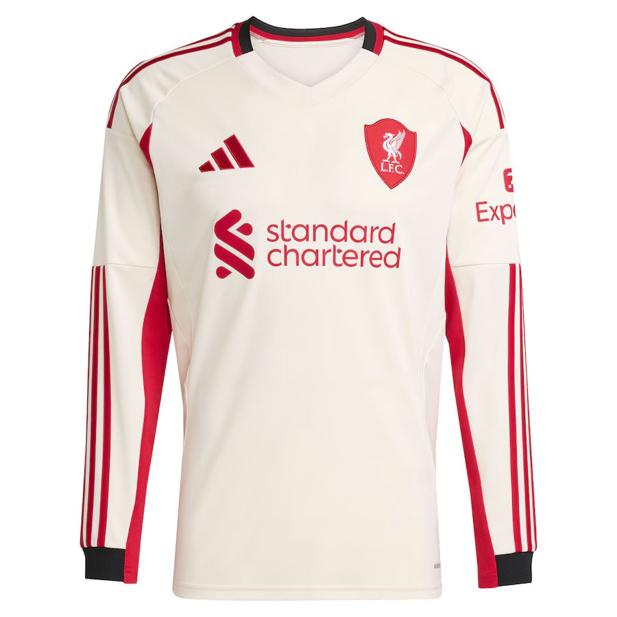 Maillot Liverpool Manches Longues Homme Extérieur 2025 2026