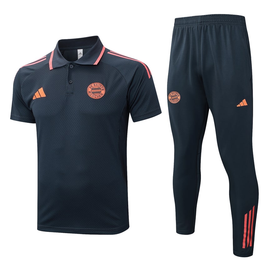 Polo Bayern Munich Homme 2025 2026 Noir Clair
