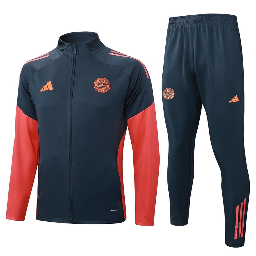 Survêtement Bayern Munich Veste Homme 2025 2026 Noir Rouge