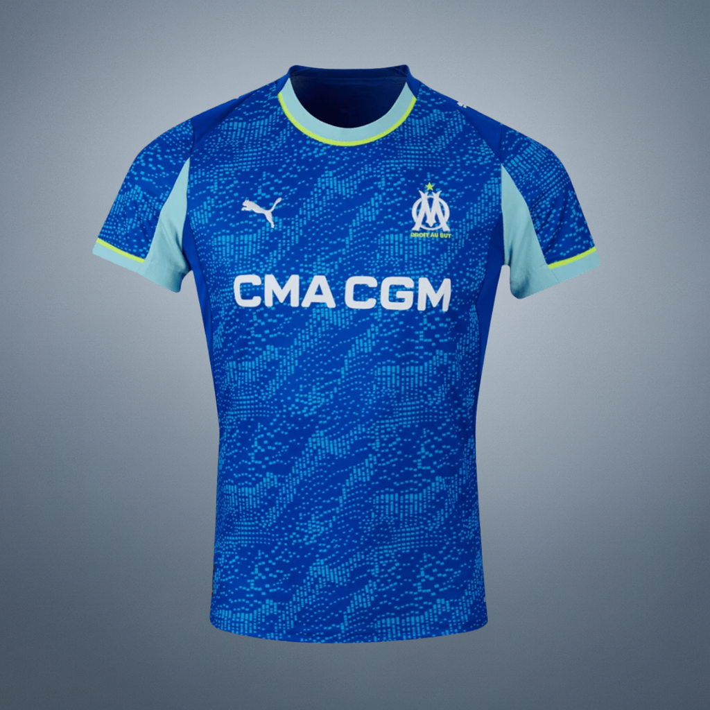 Olympique de Marseille Third Maillot 2025/26 Bleu Grande Taille