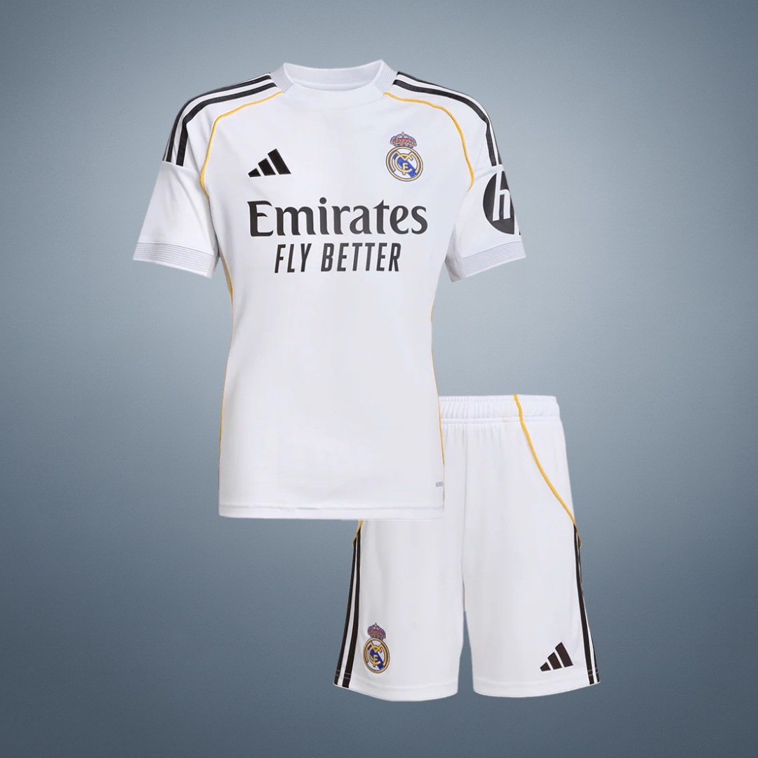 Real Madrid Domicile Maillot Kit 2025/26 Enfant