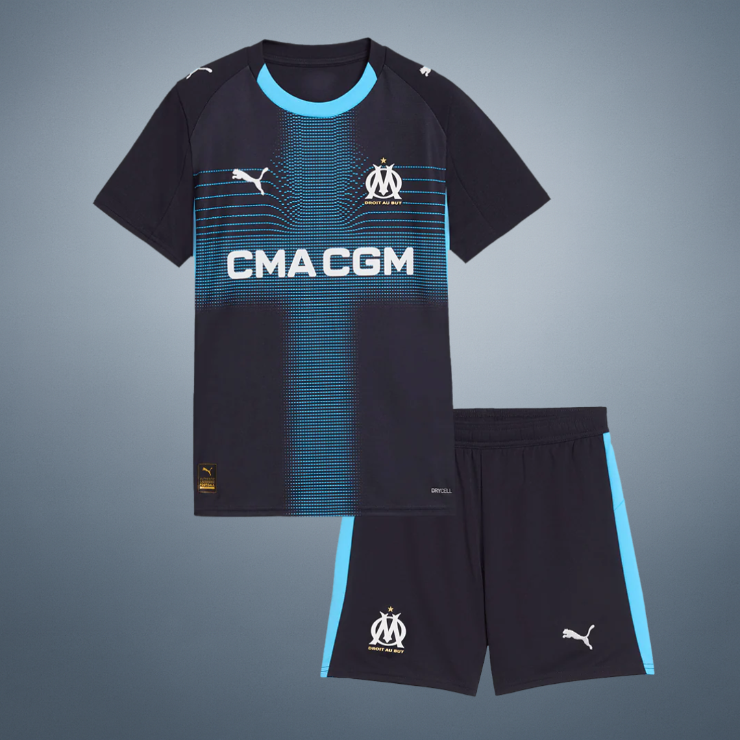 Olympique de Marseille Extérieur Maillot Kit 2025/26 Enfant