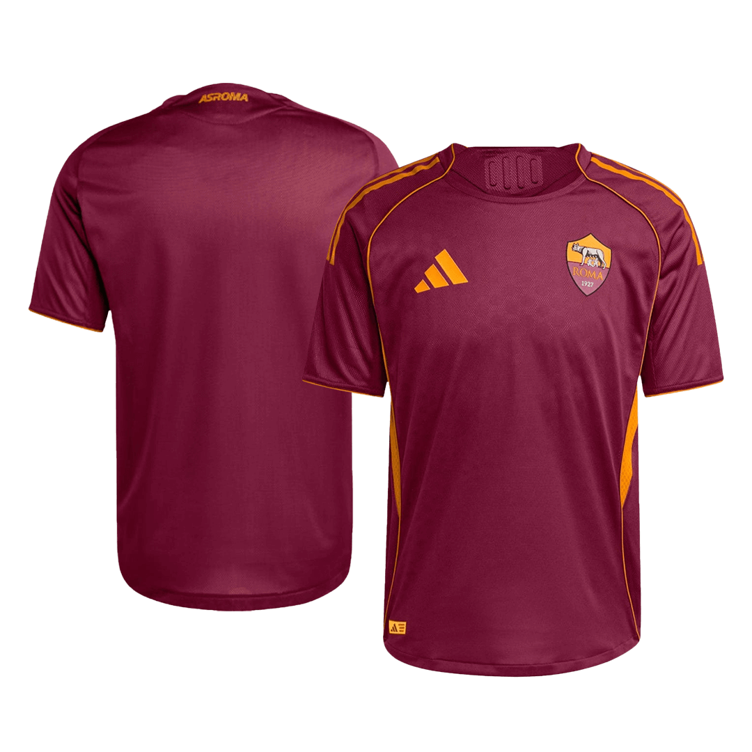 Roma Domicile Maillot 2025/26 Rouge Authentique