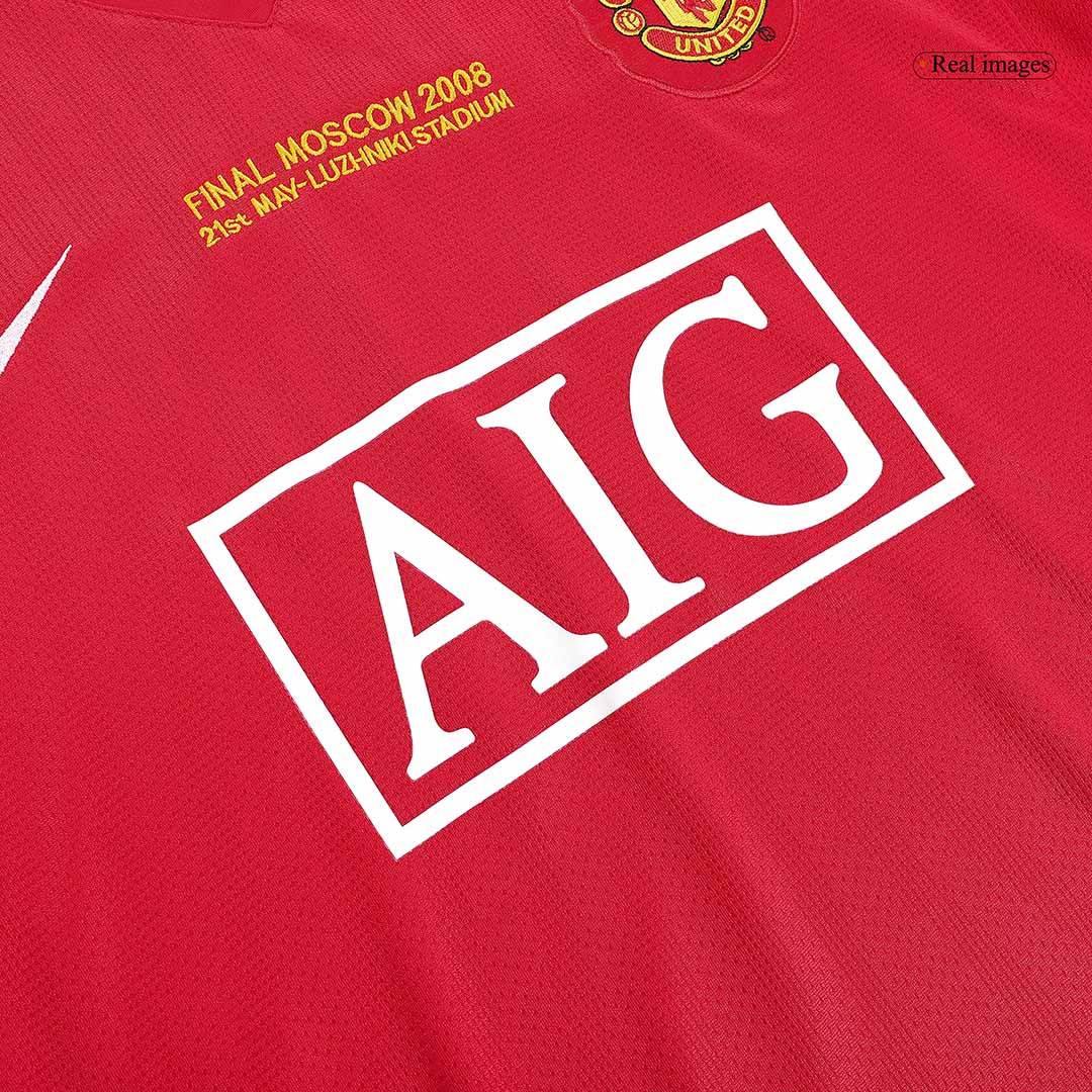 Retro Manchester United Domicile Maillot Manches Longues 2007/08 - UCL Final
