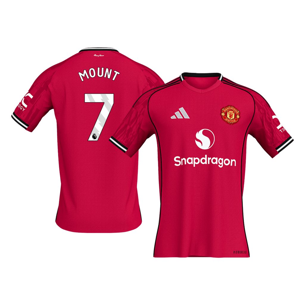 MOUNT #7 Manchester United Domicile Maillot 2025/26 Rouge - Super