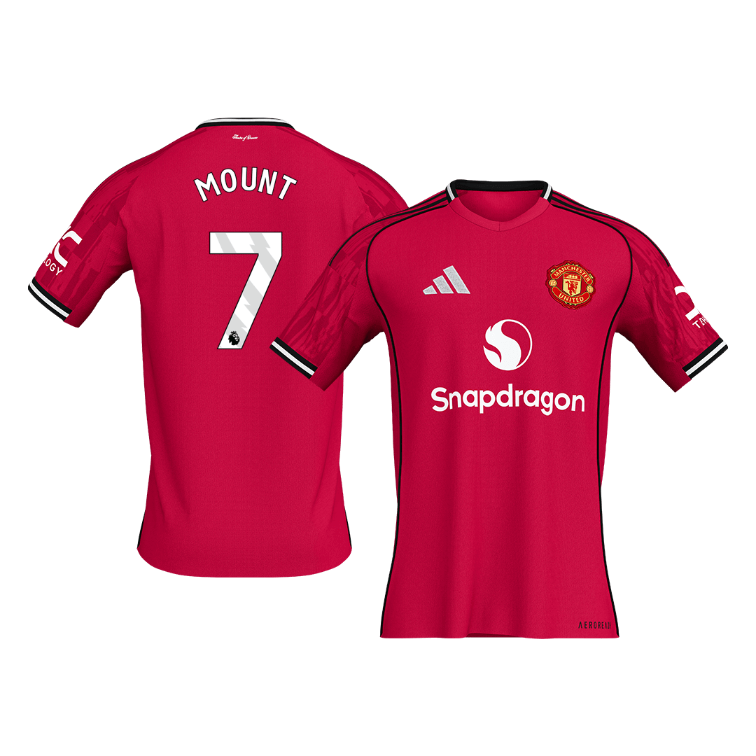 MOUNT #7 Manchester United Domicile Maillot 2025/26 Rouge - Super