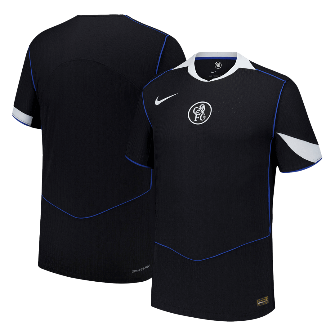 Chelsea Third Maillot 2025/26 Noir Authentique Grande Taille