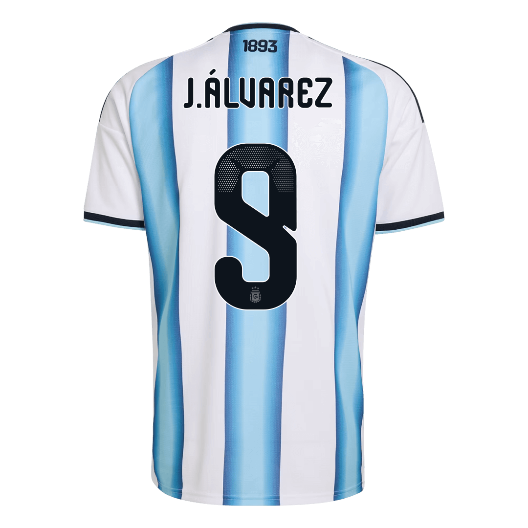 J.ÁLVAREZ #9 Argentine Domicile Maillot Coupe du Monde 2026 Blue&White