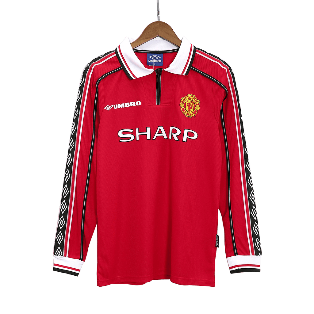Retro Manchester United Domicile Maillot Manches Longues 1998/99